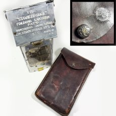 画像1: 1910's Folding Candle Lantern   +   ★Abercrombie & Fitch Co.★   Leather Case (1)