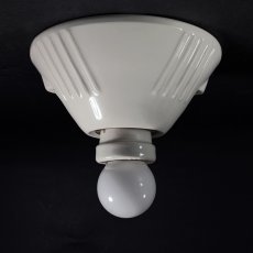 画像4: 1930's Art Deco Porcelain Bare Bulb Light (4)