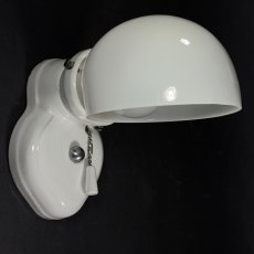 画像6: 1920-30's Art Deco "Porcelain＆Milk Glass" Bathroom Lamp (6)
