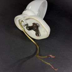 画像9: 1920-30's Art Deco "Porcelain＆Milk Glass" Bathroom Lamp (9)