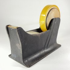 画像1: 1940-50's "STREAMLINE" Iron Tape Dispenser 【Black】 (1)