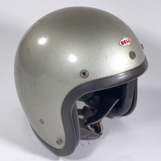 画像2: 1968 ★BELL 500-TX★ Motorcycle Helmet  7-3/8 【SILVER】 (2)