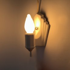 画像4: 1930-40's ★PAIR★ Art Deco Porcelain Candle Lamp (4)