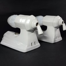 画像5: 1930-40's ★PAIR★ Art Deco Porcelain Candle Lamp (5)