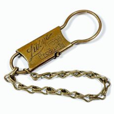 画像1: 1910-20's ★SOLID BRASS★ Advertising Key Ring (1)