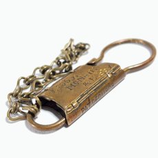 画像4: 1910-20's ★SOLID BRASS★ Advertising Key Ring (4)