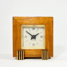 画像2: 1930's ★Art-Deco★ Wood Desk Clock (2)