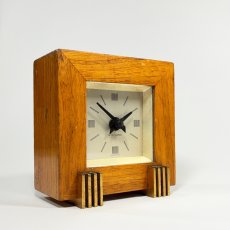 画像8: 1930's ★Art-Deco★ Wood Desk Clock (8)