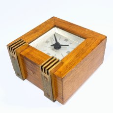 画像6: 1930's ★Art-Deco★ Wood Desk Clock (6)
