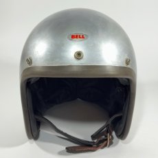 画像1: 1962 ★BELL 500-TX★ Motorcycle Helmet  7-1/4 【Repainted SILVER】 (1)
