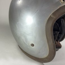 画像4: 1962 ★BELL 500-TX★ Motorcycle Helmet  7-1/4 【Repainted SILVER】 (4)