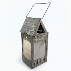 画像4: 1910-20's "Galvanized Steel" Folding Candle Lantern (4)