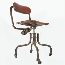 画像1: Early-1930's   ★Sturgis Posture Chair Co.★    “Machine age” Swivel Desk Chair (1)