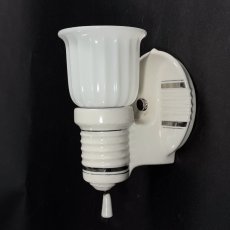 画像1: 1930-40's "2-way" Porcelain Bathroom Lamp (1)