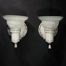 画像3: ★PAIR★  1930-40's "2-way" Porcelain Bathroom Lamp (3)