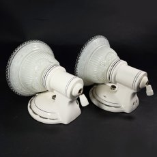 画像5: ★PAIR★  1930-40's "2-way" Porcelain Bathroom Lamp (5)