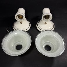 画像6: ★PAIR★  1930-40's "2-way" Porcelain Bathroom Lamp (6)