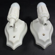 画像6: ★PAIR★   1920's Art Deco Porcelain Candle Lamp (6)