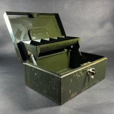 画像5: 1930-40's ★ASCO NEW YORK★Steel Cash Box with Key (5)