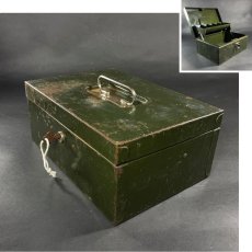 画像1: 1930-40's ★ASCO NEW YORK★Steel Cash Box with Key (1)