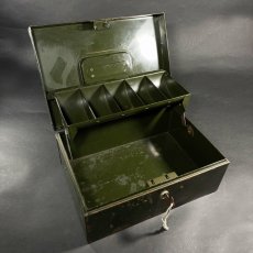 画像6: 1930-40's ★ASCO NEW YORK★Steel Cash Box with Key (6)