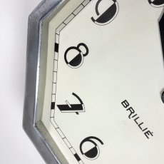 画像10:  =BRILLIE=  ★BLACK & SILVER★  1930's French Octagon Wall Clock -＊超・Mint Condition＊- (10)