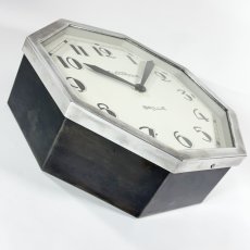 画像12:  =BRILLIE=  ★BLACK & SILVER★  1930's French Octagon Wall Clock -＊超・Mint Condition＊- (12)