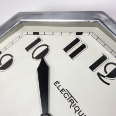画像9:  =BRILLIE=  ★BLACK & SILVER★  1930's French Octagon Wall Clock -＊超・Mint Condition＊- (9)