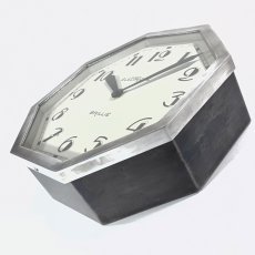 画像13:  =BRILLIE=  ★BLACK & SILVER★  1930's French Octagon Wall Clock -＊超・Mint Condition＊- (13)