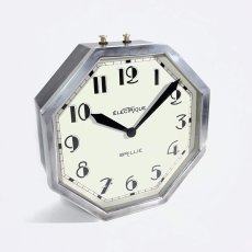画像6:  =BRILLIE=  ★BLACK & SILVER★  1930's French Octagon Wall Clock -＊超・Mint Condition＊- (6)