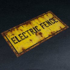 画像1: 1960's Rusty ⚡️ELECTRIC FENCE⚡️ Vintage Tin Sign (1)