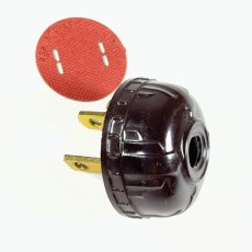 画像2: -＊Dead Stock＊-  1930's Electric Plug 【Dark Brown】 (2)