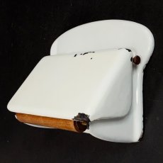 画像1: 1920-30's German-Deco "Cast-Iron" Toilet Paper Holder (1)
