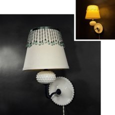 画像1: 1950-60's "Hobnail Glass"  Wall Lamp/Sconce (1)