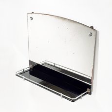 画像1: 1940-50's “Art Deco” Bathroom Mirror＆Shelf  ★Made in ITALY★ (1)