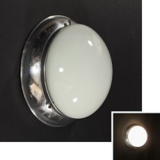 画像1: 1940-50's “Art Deco” Aluminum & Glass Light  ★Made in ITALY★ (1)