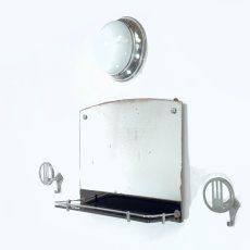 画像2: 1940-50's “Art Deco” Bathroom Mirror＆Shelf  ★Made in ITALY★ (2)