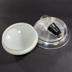 画像7: 1940-50's “Art Deco” Aluminum & Glass Light  ★Made in ITALY★ (7)