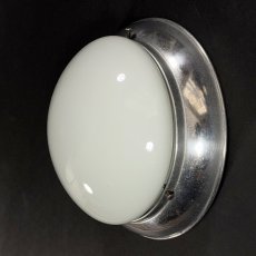 画像4: 1940-50's “Art Deco” Aluminum & Glass Light  ★Made in ITALY★ (4)