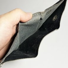 画像5: 1990's ☆Harley Davidson☆  Eagle Black Leather Tri-Fold Snap Button Wallet (5)