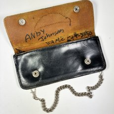 画像3: 1980-1990's  ⚡️Harley Davidson⚡️  Black Leather Long Wallet /w Steel Chain (3)