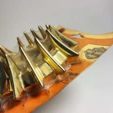 画像3: ⚡️N.O.S.⚡️ Vintage Harley Davidson Shovelhead Finned Exhaust Pipe Clamps (3)