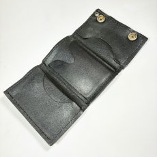 画像7: 1990's ☆Harley Davidson☆  Eagle Black Leather Tri-Fold Snap Button Wallet (7)