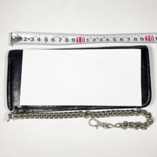 画像8: 1980-1990's  ⚡️Harley Davidson⚡️  Black Leather Long Wallet /w Steel Chain (8)