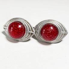 画像1: 1960’s ⚡️Cat Eye⚡️ Motorcycle License Plate Reflectors (1)