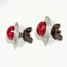 画像3: 1960’s ⚡️Cat Eye⚡️ Motorcycle License Plate Reflectors (3)