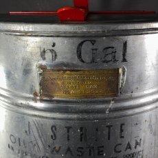 画像3: 1930-40's ★JUSTRITE★ Oily Waste Can (3)