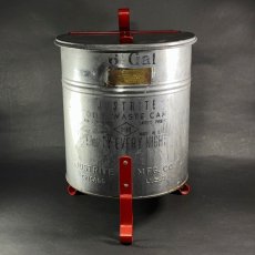 画像1: 1930-40's ★JUSTRITE★ Oily Waste Can (1)