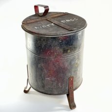 画像1:  “DIRTY RAGS”  1930-40's ★JUSTRITE★ Oily Waste Can (1)