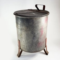 画像7:  “DIRTY RAGS”  1930-40's ★JUSTRITE★ Oily Waste Can (7)